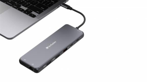 USB HUB, 2xUSB-C PD/2xHDMI/DP/6xUSB-A/RJ45/audio, VERBATIM