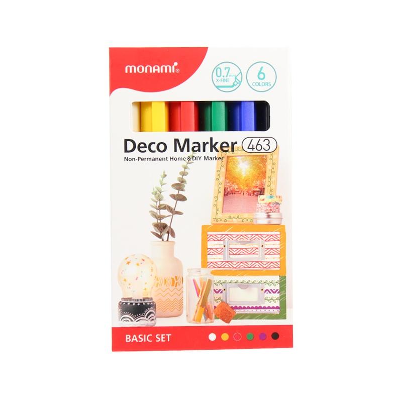 MONAMI® Deco Marker 463, 0,7mm, sada BASIC SET, 6ks, 20800015070