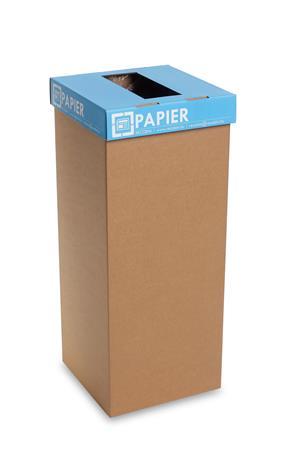 Odpadkový kôš na triedenie odpadkov, recyklovaný, SK popis, 60 l, RECOBIN "Office", modrá