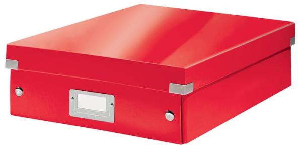 Škatuľa, organizačná, veľkosť M, LEITZ "Click&Store", červená