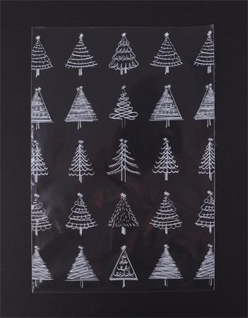 . Celofánové vrecko, BOPP, 150x200 mm, vianočný vzor