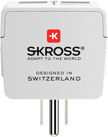 Cestovný adaptér, do USA, USB, uzemnený, SKROSS