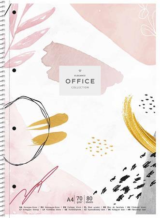 Špirálový zošit, štvorčekový, A4+, 80 listov, SHKOLYARYK "Office collection", mix
