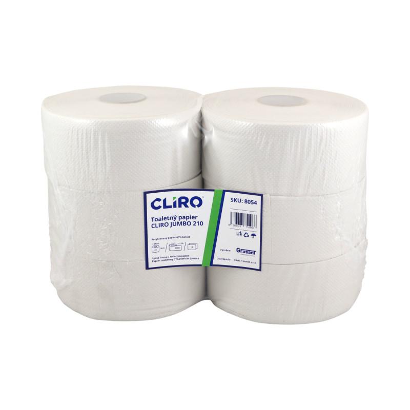 Toaletný papier CLIRO JUMBO Ø 21CM 2vrst. 200m 6ks