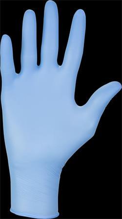 . Ochranné rukavice, jednorazové, nitril, veľkosť S, 100 ks, nepudrované, modrá