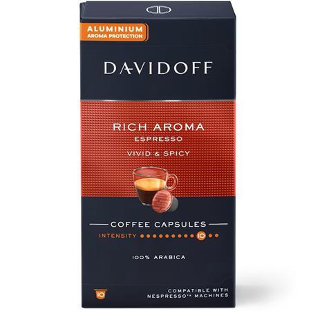 Kávové kapsule, kompatibilné s Nespresso®, 10 ks, DAVIDOFF "Rich Aroma" 1
