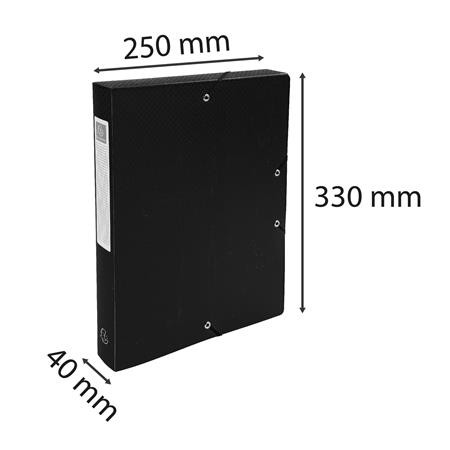 Doska s gumičkou, PP, A4, 40 mm, EXACOMPTA "Opak", čierna 4