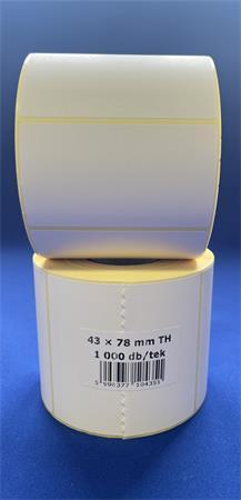 . Etikety, termo, 43x78 mm, 1000 etikiet/kotúč, biele