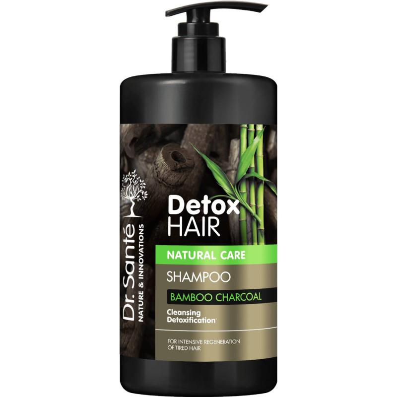 Dr. Santé Detox Hair šampón na vlasy 1l - s aktívným uhlím z bambusu