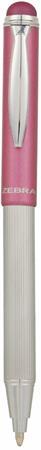 Guľôčkové pero, 0,24 mm, teleskopické, nehrdzavejúca oceľ, ružové telo, ZEBRA "Telescopic