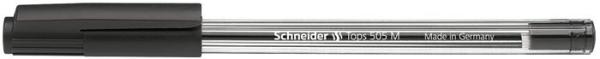 Guľôčkové pero, 0,5 mm, s vrchnákom, SCHNEIDER "Tops 505 M", čierne