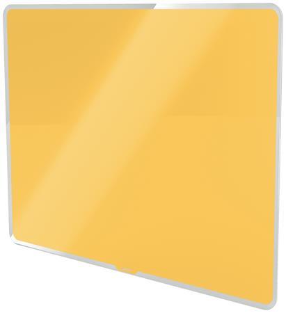 Magnetická sklenená tabuľa, 60x40 cm, LEITZ "Cosy", matná žltá