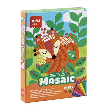 Kreatívna sada na vytvorenie mozaiky, APLI Kids "Animals Mosaic", lesné zvieratká