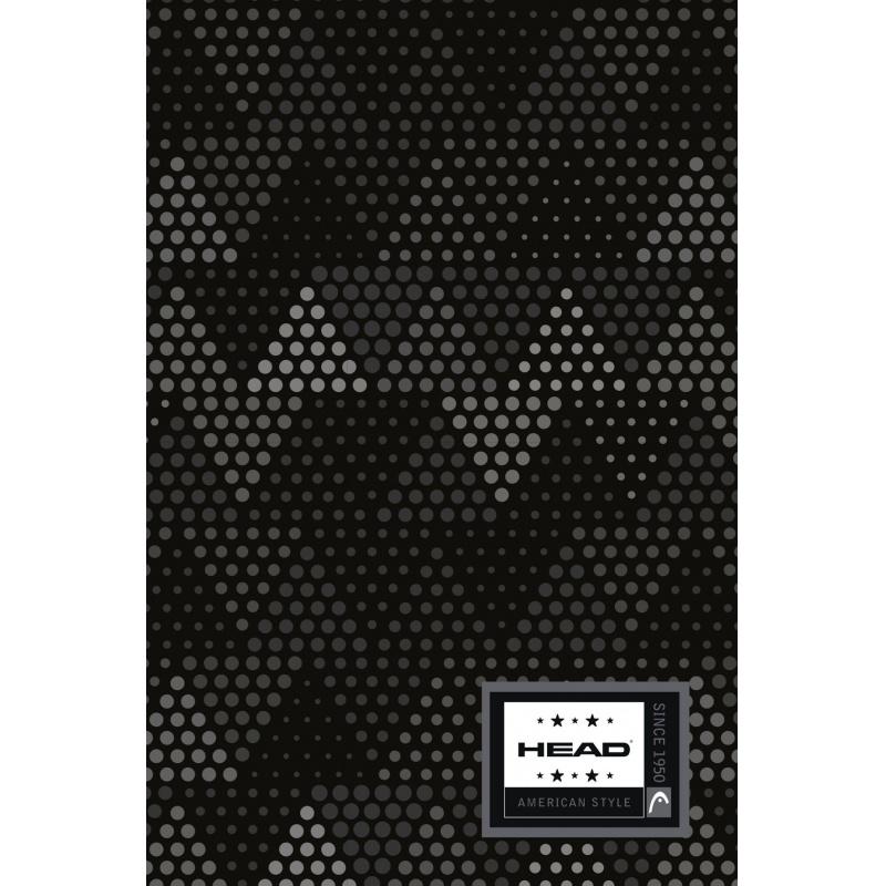 Poznámkový blok B5 HEAD Dark, HD-374,160 listov, štvorčekový (5x5mm), 101019003