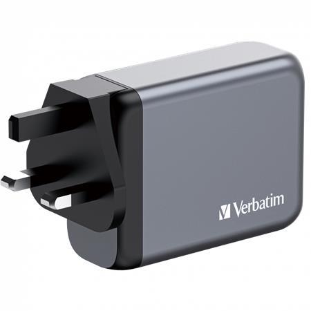 VERBATIM Sieťová nabíjačka, 2xUSB-C PD (100W), USB-C PD (65W), USB-A QC 3.0, EU/UK/US, GaN, VERBATI