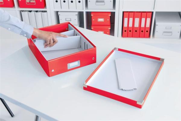 Škatuľa, organizačná, veľkosť M, LEITZ "Click&Store", červená