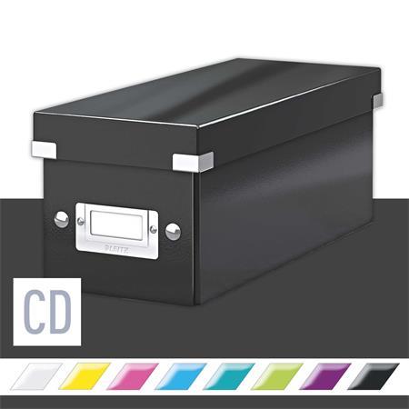 Úložná škatuľa na CD, LEITZ "Click&Store", čierna