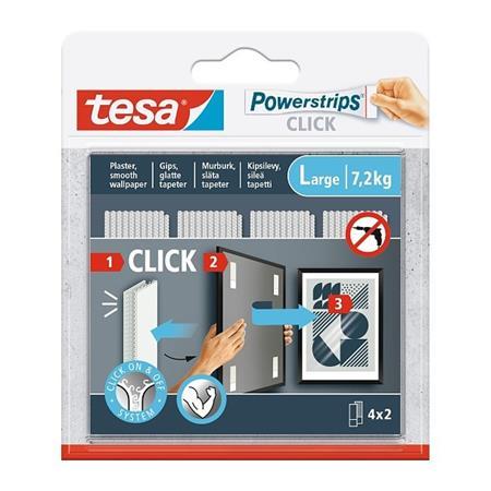Vešiak, samolepiaci, veľkosť L, TESA "Powerstrips CLICK" 1
