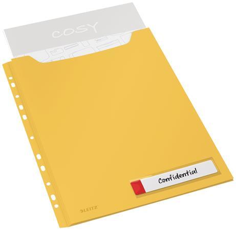 Euroobal, s dierovaním, A4 maxi, LEITZ "Cosy Privacy", matná žltá