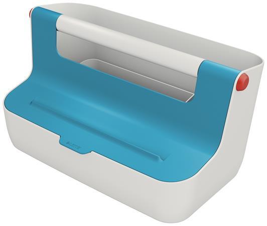 Úložná škatuľa, mobilná, s držiakom, LEITZ "Cosy", pokojná modrá