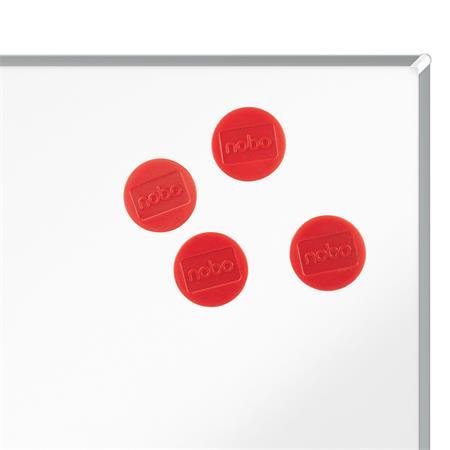 Magnetky, magnetické, pre biele tabule, 38 mm, 4 ks, NOBO, červená