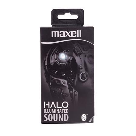 Slúchadlá, bezdrôtové, Bluetooth 5.1, s mikrofónom, LED slúchadlá, MAXELL "Halo", čierna