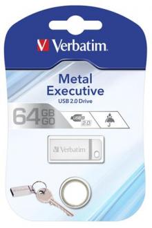 USB KĽÚČ, 64GB, USB 2.0,  VERBATIM "EXECUTIVE METAL"