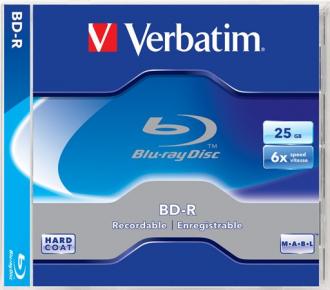 BD-R Blu-Ray SL 25GB 6x, štandardný obal, VERBATIM