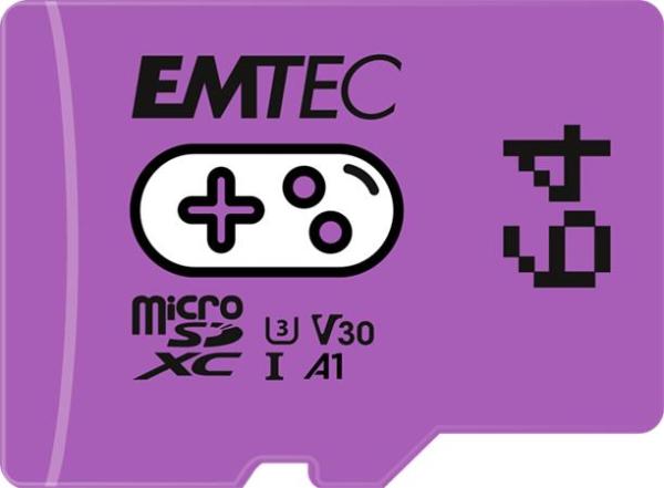Pamäťová karta, microSD, 64GB, UHS-I/U3/V30/A1, EMTEC "Gaming"