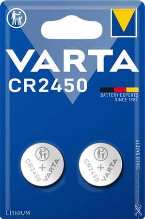 Gombíková batéria, CR2450, 2 db, VARTA "Professional"