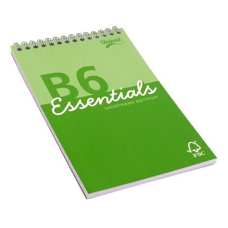 Poznámkový blok, B6, linajkový, 80 listov, PUKKA PAD "Unipad Essentials Shorthand", mix