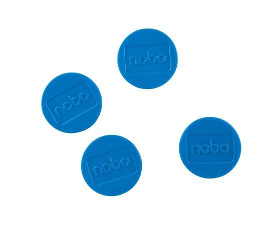 Magnetky, magnetické, pre biele tabule, 38 mm, 4 ks, NOBO, modrá