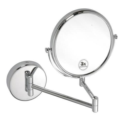 Zrkadlo kozmetické okrúhle, otočné, chróm, 200×300 mm