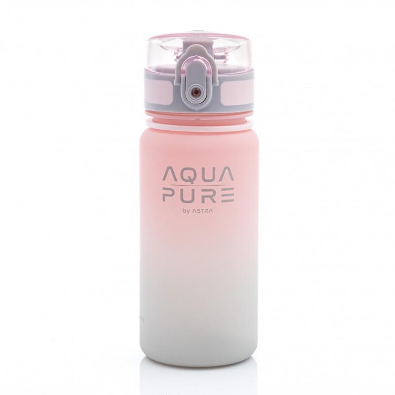 Zdravá fľaša AQUA PURE by ASTRA 400 ml - pink/grey, 511023001