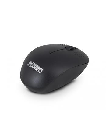 Myš, bezdrôtová, optická, malá veľkosť, USB, URBAN FACTORY "Free", čierna