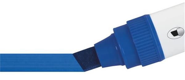 Popisovač na tabule, zrezaný hrot, 10 mm, NOBO "Glide", modrá