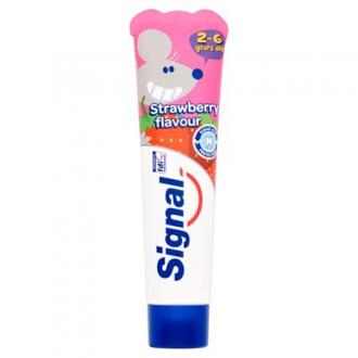 Zubná pasta, pre deti, 50 ml, SIGNAL, jahodová