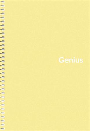 Špirálový zošit, štvorčekový, A5, 80 listov, PP obal, SHKOLYARYK "Genius Pastel", mix
