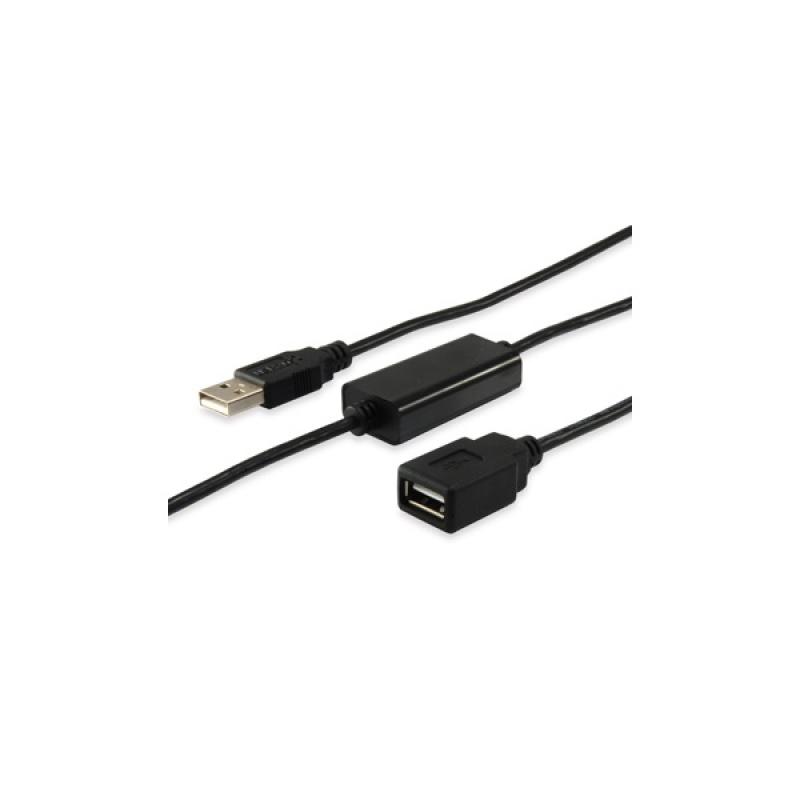 Predlžovací kábel USB 2.0, aktívny, 5 m, EQUIP