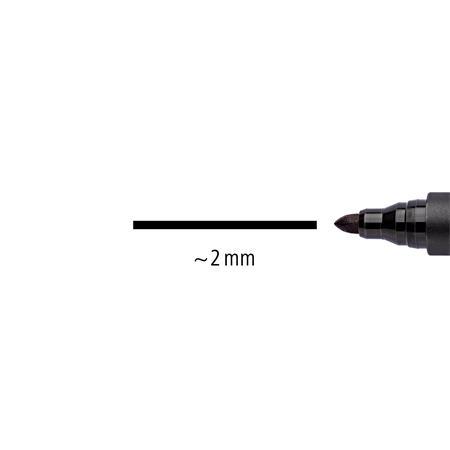 Permanentný popisovač, sada, 2 mm, kužeľový hrot, STAEDTLER "Lumocolor® 352", 6 rôznych fa