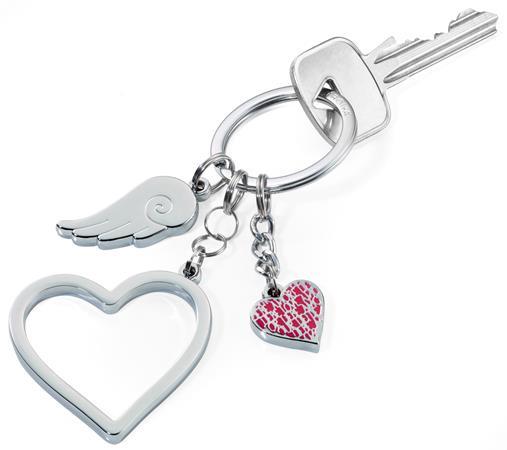 Kľúčenka, s 3 charm ozdobami, TROIKA "LOVE IS IN THE AIR"