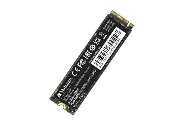 SSD (vnútorná pamäť), 512GB, PCIe NVMe M2, 3300/2500 MB/s, VERBATIM "Vi3000"