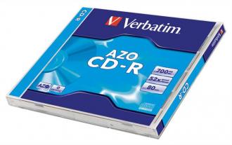 CD-R 700 MB, AZO, 80MIN, 52X, CRYSTAL, V ŠTANDARDNOM OBALE, VERBATIM "DATALIFE PLUS"