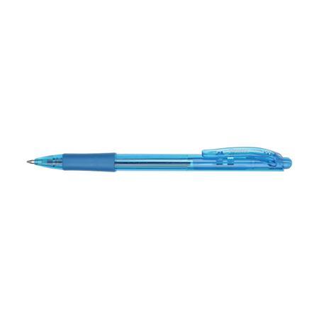 Guľôčkové pero, 0,35 mm, stláčací mechanizmus, PENTEL "BK417", svetlomodrá