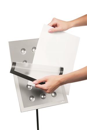 Informačný stojan, s magnetickým panelom, A4, DURABLE, "DURAVIEW®"