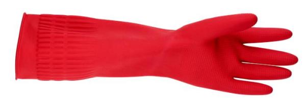 Latexové rukavice, extra dlhé, 38 cm, veľkosť S, BONUS, červené 2