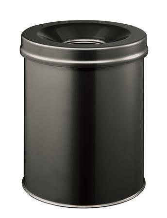 Odpadkový kôš, ohňovzdorný, kovový, okrúhly, DURABLE "Safe", čierna