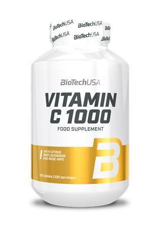 Výživový doplnok, 100 tabliet, s 1000 mg vitamínu C, BIOTECH USA