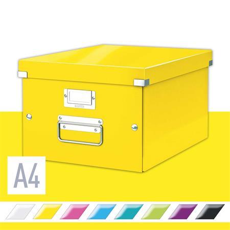 Odkladací box, A4, LEITZ "Click&Store", žltá