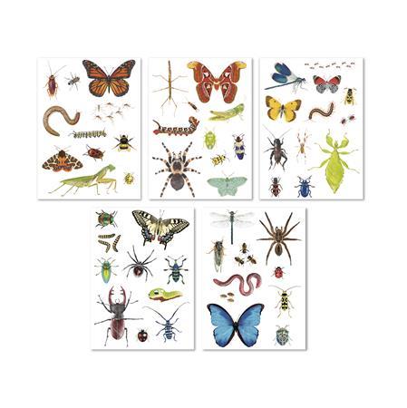 Nálepky, znova použiteľné, 50 ks, APLI Kids "Stickers", hmyz